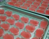 Foto langkah ke 6 dari resep 5. Puding strawberry mini super gampil.