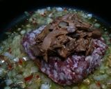 A picture of step 3 of Creamy sweet & spicy pork with tuna spaghetti .