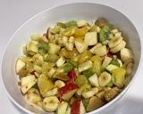 A picture of step 2 of Khati meethi fruits chat.
