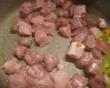 A picture of step 1 of Trio of meat and pea stew.