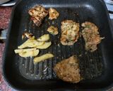 A picture of step 2 of Grilled chicken with veg.