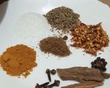 A picture of step 1 of Khara masala qeema.