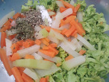 Salada de Abóbora, Chuchu e Alface