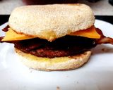 A picture of step 3 of My Bacon and Blackpudding Muffin. ❤.