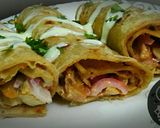A picture of step 5 of Chicken roll paratha with garlic mayo sauce.