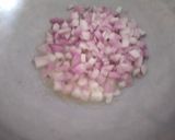 A picture of step 2 of Kala chana masala.