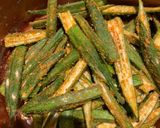 A picture of step 3 of Kurkuri bhindi.