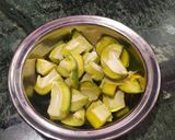 A picture of step 1 of Sweet Mango Pickle.