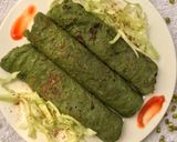 A picture of step 3 of Stuff whole green moong chila.