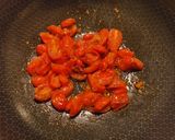 Une image de l'étape 4 de Pâtes Mozzarella Tomates.