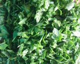 A picture of step 2 of Lasuni methi or Garlic methi.