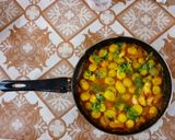আলু - চিংড়ির তাওয়া মশালা (aloo chingri tawa masala recipe in Bengali) রেসিপির ধাপ 5 ছবি