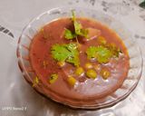 A picture of step 5 of Aloo matar in red gravy.