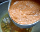 A picture of step 9 of Pavakkai /bitter gourd pitlai.