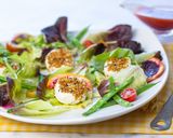 A picture of step 4 of Karen's Goat Cheese Salad with Blood Orange Vinaigrette - Inspired by Alice Waters.