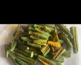 A picture of step 11 of Bharwaa Bhindi/Okra.