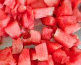 A picture of step 1 of Watermelon pudding.