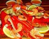 A picture of step 1 of Mike's Seafood Meat Bread & Cheese Appetizer Boards.