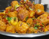 आलू और सोयाबीन की सब्जी (Aloo aur soyabean ki sabzi recipe in Hindi) रेसिपी चरण 3 फोटो