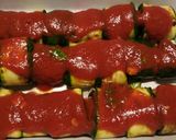 A picture of step 4 of Involtini di zucchine courgette rolls.