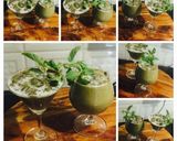 A picture of step 3 of Apple-Banana Kiwi Chia Oats & Matcha-Smoothie: Vegan.