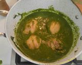 A picture of step 6 of Arroz Verde con Pollo.