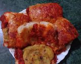A picture of step 5 of Masala pattice pav.