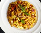 A picture of step 5 of Stir fry veggies macaroni.