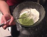 Hình bước làm 1 của món Bánh crepe trà xanh ngàn lớp