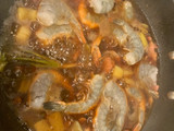 Quick pan baked prawns & glass noodles