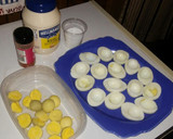 A picture of step 2 of Deviled Eggs.
