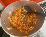A picture of step 3 of Schezwan Masoor Dal.