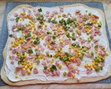 Sonkás-kukoricás és magyaros háromszög recept fázis 5 fotója