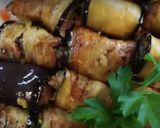 A picture of step 8 of Aubergine and ratatouille rolls.