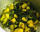 A picture of step 2 of Aloo methi.