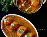 A picture of step 15 of Lucknowi Bharwa Aloo.