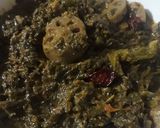 A picture of step 4 of Palak with bhaey.