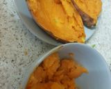 A picture of step 5 of My Chic pea, and black bean Stuffed Sweet Potato. 😁.