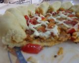 Foto langkah ke 8 dari resep Pizza Teflon praktis,empuk no telur.