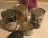 A picture of step 1 of Coconut rice & black beans.