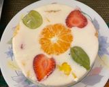 A picture of step 4 of Fruits Yogurt Cake - Bánh Noel.