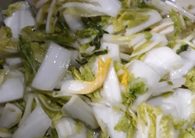 Langkah-langkah untuk membuat Cara membuat Fresh kimchi (Geotjeori) rumahan