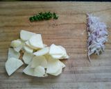 A picture of step 1 of Spanish Omelette (made by Indian).