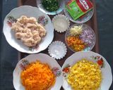 Foto langkah ke 1 dari resep Jalakote Hijau isi ayam dan sayuran.