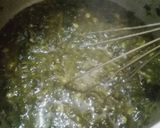 A picture of step 3 of Palak saag, makke ki roti with buttermilk.