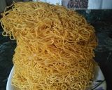 A picture of step 9 of Sev bhujiya.