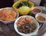Hình bước làm 1 của món Gỏi đu đủ xoài tôm