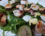 Foto del paso 4 de la receta Brochetas de gambas, calamar y sepia