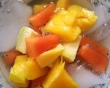 Foto langkah ke 3 dari resep Es buah pepaya selasih simpel.