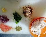 Foto del paso 1 de la receta: Empanadas de plátano verde rellenas de pollo alcaparrado